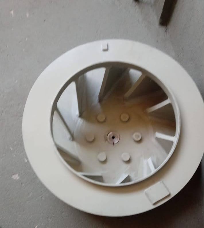 Rotor de polipropileno para exaustor centrífugo